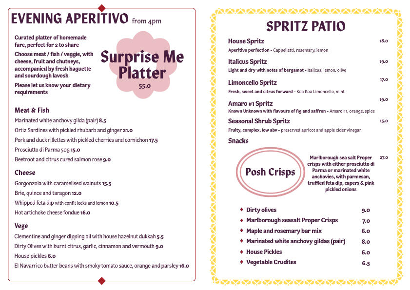Weekend brunch menu Weekend brunch menu